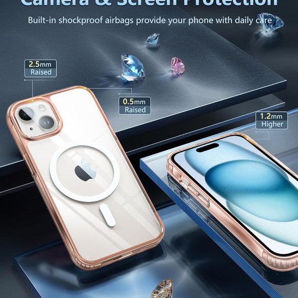 FNTCASE for iPhone 15 Case: Support Magnetic Charging Military Grade Protection - Picture 5 of 7